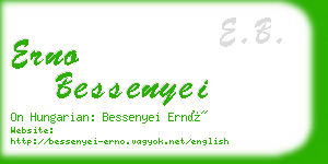 erno bessenyei business card